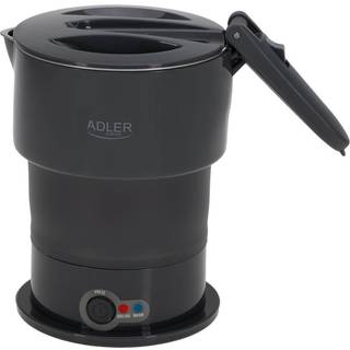 Sammenklappelig rejsekedel 0,6L med automatisk temperaturvedligeholdelse - Grå