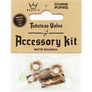 Peatys x ChrisKing Tubeless Ventil Kit Bourbon