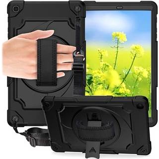 Samsung Galaxy Tab A 10.1 (2019) Heavy Duty 360 Cover med Håndrem - Sort