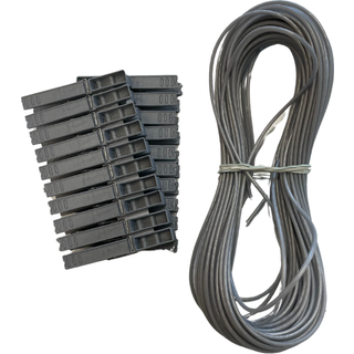 20 meter tørresnor og 20 tøjklemmer