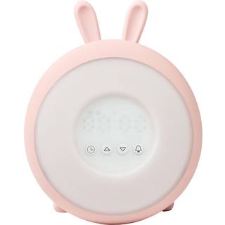 Rabbit & Friends Wakeup Lampe m. Vækkeur Pink - 1 stk.