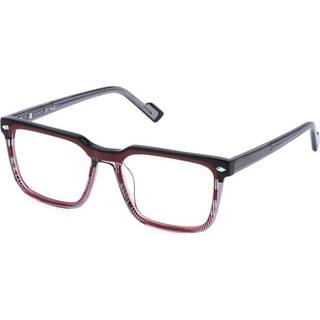 Sting VST542 04A2 53 Briller Mænd Rød - Shiny Faded Striped Black Clear Pattern  - 53mm