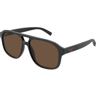 Gucci Mand GG1856S 003 Solbriller Injiceret Grå Brun Pilot
