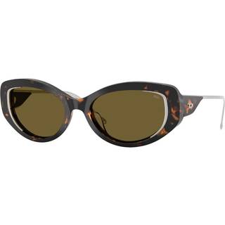 DIESEL Kvinde DL2001MU 711/73 Solbriller Acetat Skildpadde Brun Rund Normal