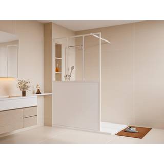 Italiensk brusevæg i værkstedsstil - Mat hvid - 120 x 200 cm - URBANIK