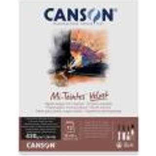 CANSON MI-TEINTES Velvet Tegning Paper Pad Charcoal Black Lim Binding (260 lb/430g) 12 ark 12,6x16,1 tommer 1 tælling