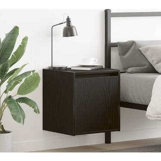 Væghængt Sengebord 38X34X40 Cm Kunsteg - 1 / Sort