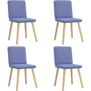 Spisebordsstole Stof - 4 / Denimblå