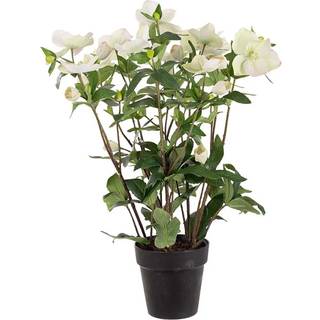 Julerose kunstplante hvid