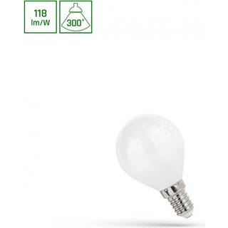 LED kugle P45 5,5W E14 - 230V, kultråd, neutral hvid, mat, Spectrum