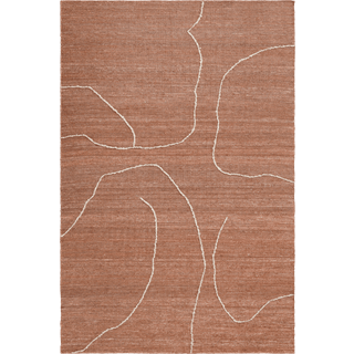 Gesso Jute Rug - Terracotta/Off-White - 170 x 240 cm