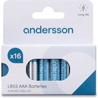 Andersson AAA batteri, 16-pk