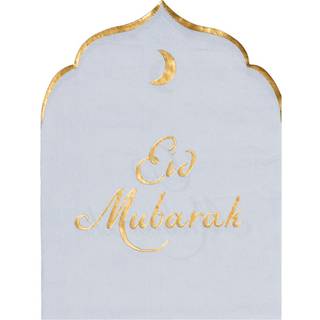 12 stk. festservietter med "Eid Mubarak" – til en smuk og mindeværdig fejring