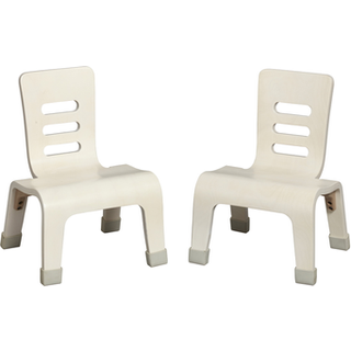 Ecr4kids bentwood stol 8in sædehøjde stable sæder hvid vask 2-pack