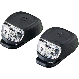 PUCH 1 LED cykellygte - for- og baglygte i sort (På lager i butik)