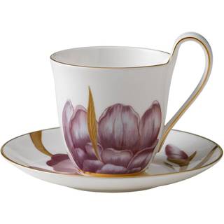 Royal Copenhagen Flora højhankskop og underkop Iris 27 cl