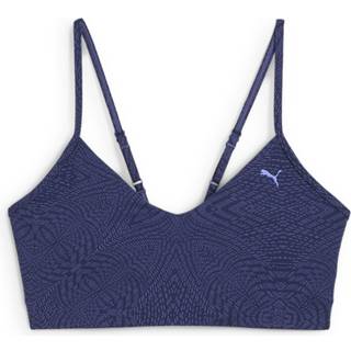 Women's Puma MOVE CLOUDSPUN AOP Bra, Blue, Size L, Clothing - Blue Crystal - L