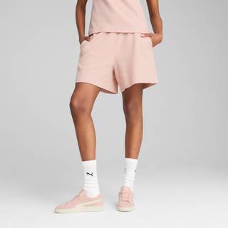 Women&#39;s Puma HER 5&#34; High-Waist Shorts, Pink, Size XS, Women - Rose Quartz - XS