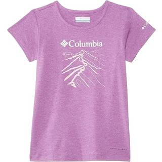 Columbia Girl's Tech Trail S/S Graphic Shirt Funktionsshirt Børn størrelse S farve lilla
