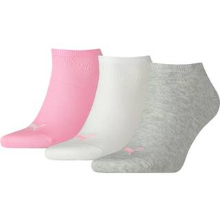 Puma 3-pak Sneaker Socks - Pink/Grey - Str 35/38