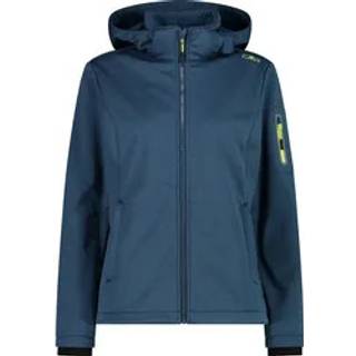 CMP Women's Jacket Zip Hood Melange Softshell Softshelljakke Damer størrelse 46 farve blå