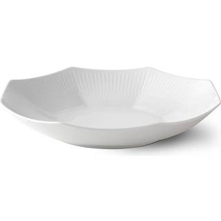 Royal Copenhagen Hvid Riflet skål hvid 25 cm