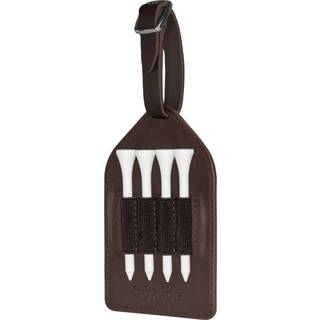 Leather Golf Tee Holder - Dark Brown