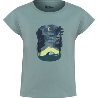 Jack Wolfskin Kid's Graphic Girls Tee Print Soft Jade, 140