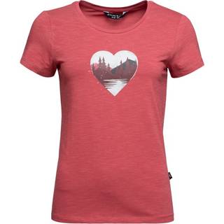 Chillaz Women's Gandia Mountain Heart T-Shirt T-shirt Damer størrelse 42 farve rød