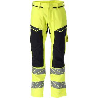 MASCOT® Bukser med knælommer Hi-Vis Gul/Mørk Marine 21079-284-17010 82C49