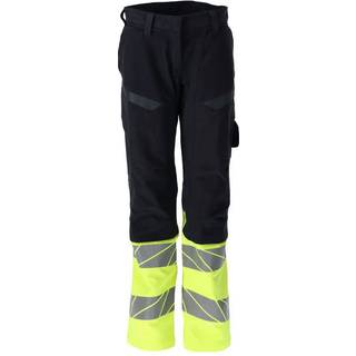 MASCOT® Bukser med knælommer Mørk Marine/Hi-Vis Gul 21178-284-01017 82C46