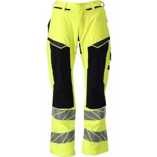 MASCOT® Bukser med knælommer Hi-Vis Gul/Mørk Marine 21379-281-17010 76C58