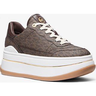 MK Hayes Signature Logo Platform Trainers - Brown - Michael Kors - EU 42.5