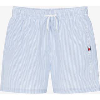 Medium Drawstring Ithaca Stripe Badeshorts, Ithaca White Sweet Blue, 152-164 cm