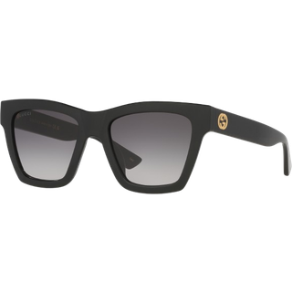 Gucci Kvinde GG1714S 001 Solbriller Injiceret Sort Grå Cat Eye