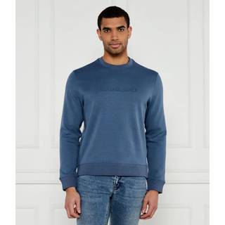 MK Logo Embossed Cotton Blend Jumper - Blue - Michael Kors