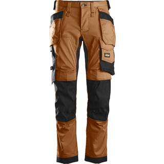 Snickers 6241 allroundwork, arbejdsbukser med stretch, hylsterlommer brun/sort 62