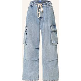 Jeans med loose fit i blå stonewashed denim