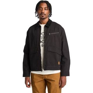 Timberland Strafford Washed Canvas Jacket Fritidsjakke Herrer størrelse XXL farve sort