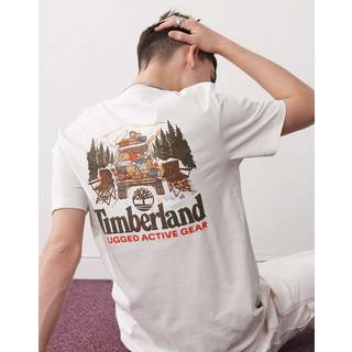 Timberland Washed Back On The Road Graphic Tee T-shirt Herrer størrelse XL farve hvid