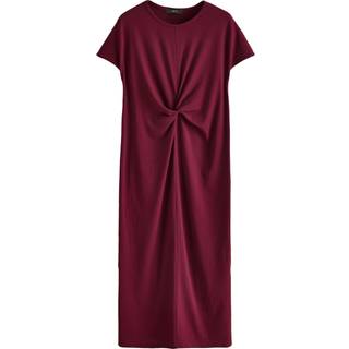 Next Plum Purple Twist Short Sleeved T-Shirt Summer Dress - EU 42 Petite (UK 14 P)