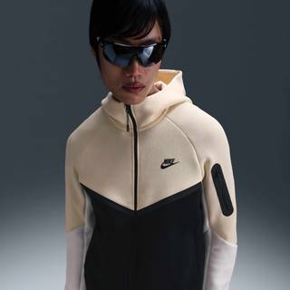 Nike Tech Windrunner-hættetrøje med fuld lynlås til mænd - brun - M