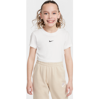 Nike Sportswear Cropped-T-shirt til større børn (piger) - hvid - L