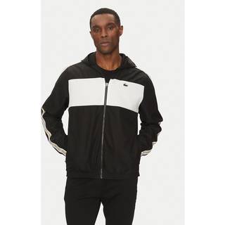 Lacoste Colour Block Taffeta Full Zip Hoodie, Black - 4/M