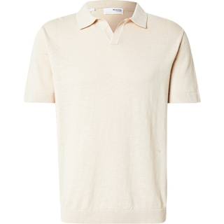SLHMATTIS SS LINEN BLEND OPEN POLO