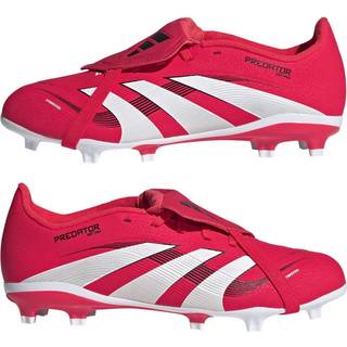 Predator League Fold-Over Tongue Firm Ground Kids støvler - Lucid Red / Cloud White / Core Black - 35 1/2