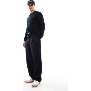Fred Perry Button Through Knit Polo Shirt Navy