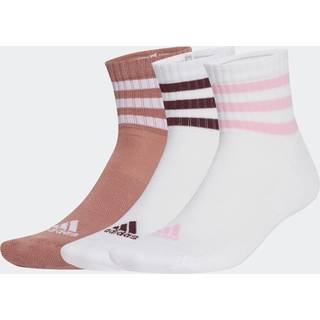 3-Stripes Cushioned Sportswear Low-Cut sokker, 3 par - White / White / Warm Clay - 43-45