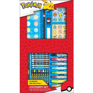 Pokemon stort tegnekuffert med farveblyanter, tuscher, maling og mere