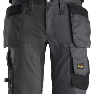 SNICKERS Shorts AllroundWork stretch med hylsterlommer 6141 koksgrå/sort - C58